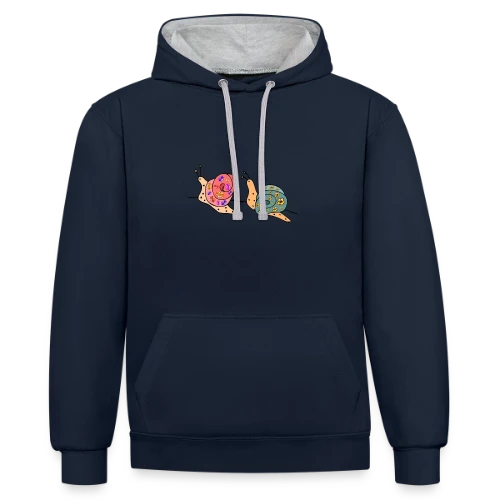 L'Escargot Chic - Sweat à capuche contrasté