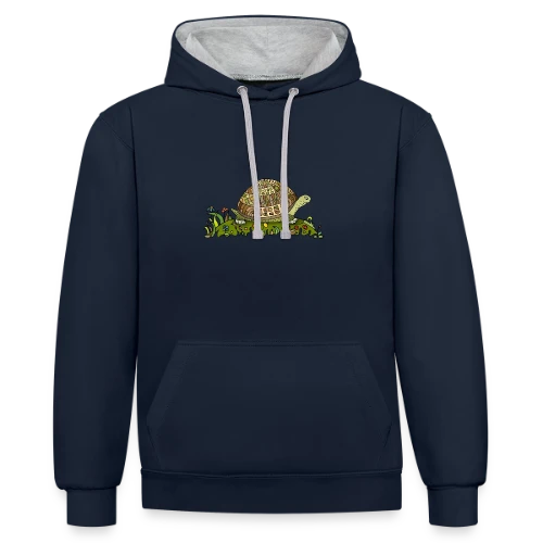 Majestueuse Tortue - Sweat à capuche contrasté