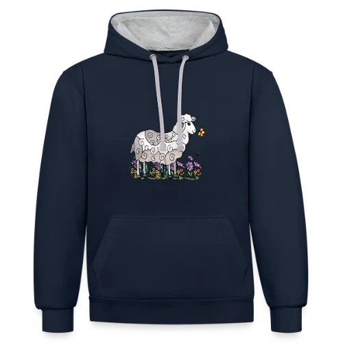 Mouton Doux Rêveur - Sweat à capuche contrasté