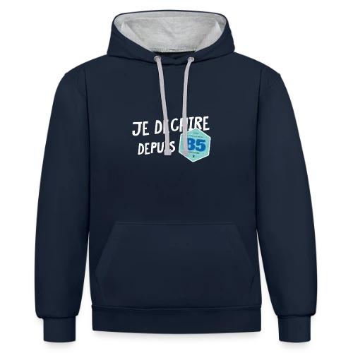 T-shirt Je déchire depuis 85 - Style Vignette Auto Rétro Vintage - Sweat à capuche contrasté
