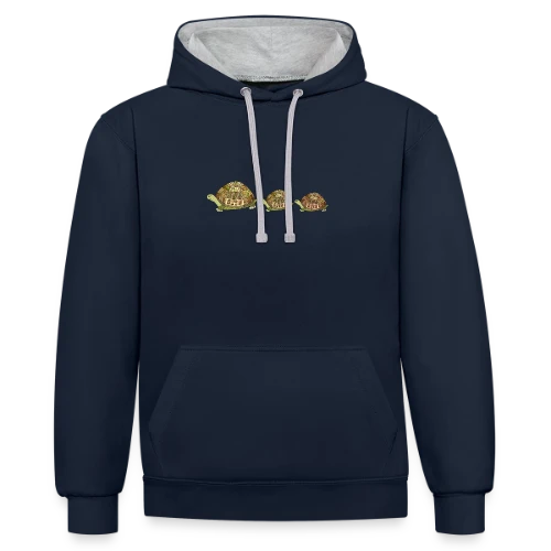 Design Tortue Aquatique - Sweat à capuche contrasté