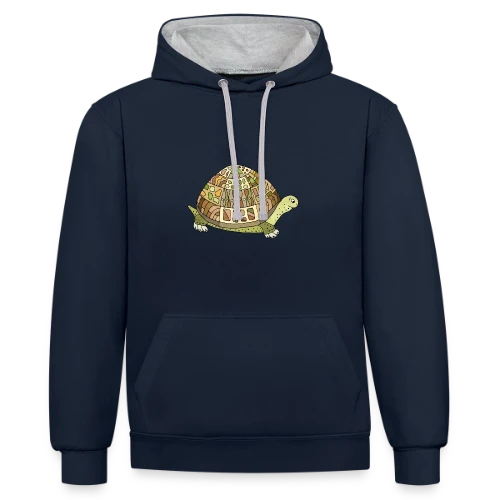 Tortue Mignonne - Sweat à capuche contrasté