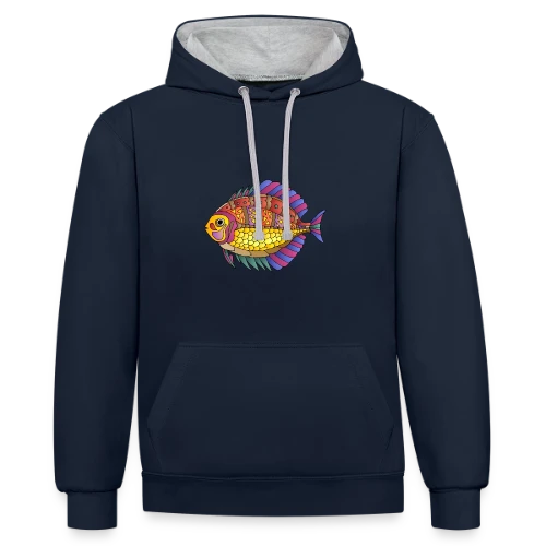 Ryba, l'Esprit du Poisson - Sweat à capuche contrasté