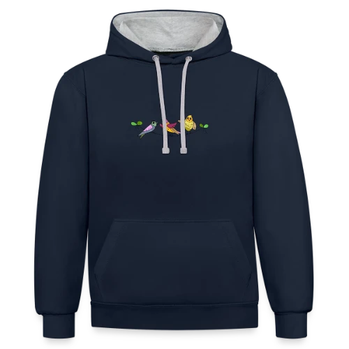 L'Oiseau Libre - Sweat à capuche contrasté