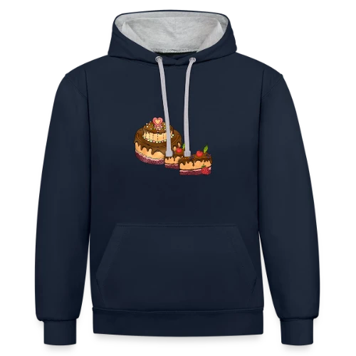Gâteau Festif - Sweat à capuche contrasté