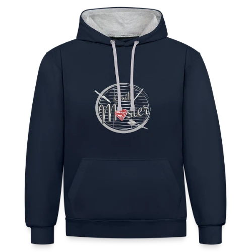 Maître du Grill Cœur - Sweat à capuche contrasté