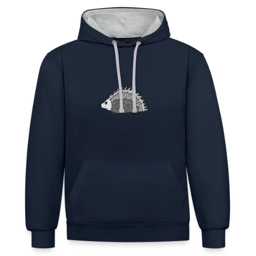 L'Hérisson Malicieux - Sweat à capuche contrasté