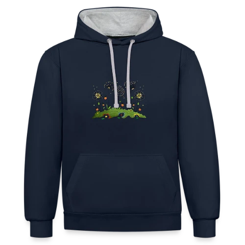 Éclat Floral - Sweat à capuche contrasté