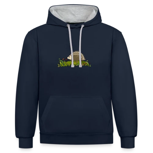 L'Hérisson Adorable - Sweat à capuche contrasté
