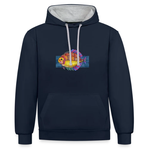Design Numérique 5099 : Votre Style Unique - Sweat à capuche contrasté