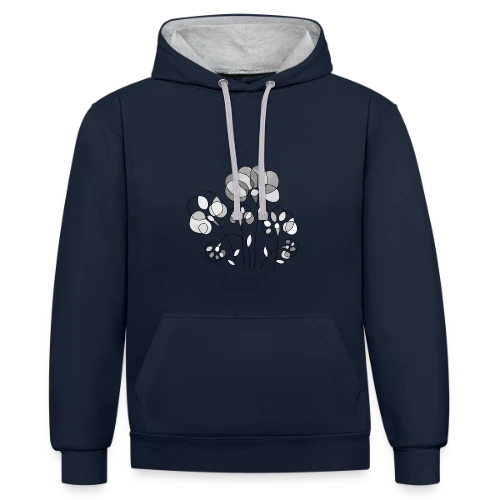 Art Digital Abstrait 3515 - Sweat à capuche contrasté