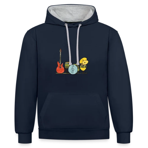 Le Mystérieux 3588 - Sweat à capuche contrasté