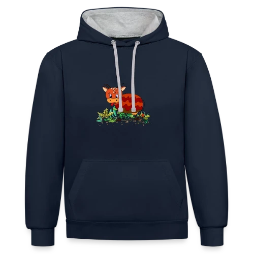 L'Élégance Numérique 851 - Sweat à capuche contrasté