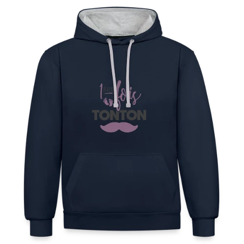 Tonton Première Fois : La Fierté Assumée - Sweat à capuche contrasté