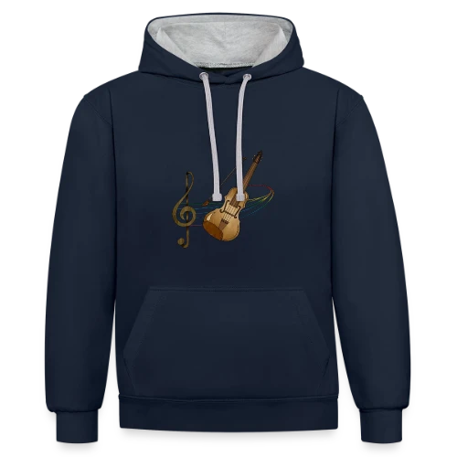 Maître Violon - Sweat à capuche contrasté
