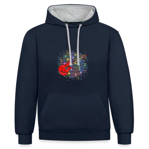 Mystère Numérique 2568 - Sweat à capuche contrasté