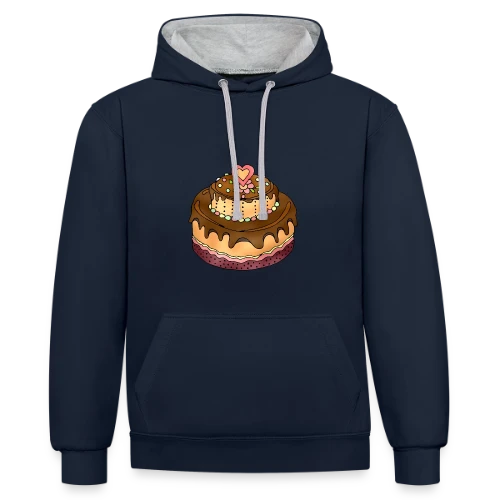 Gâteau Festif - Sweat à capuche contrasté