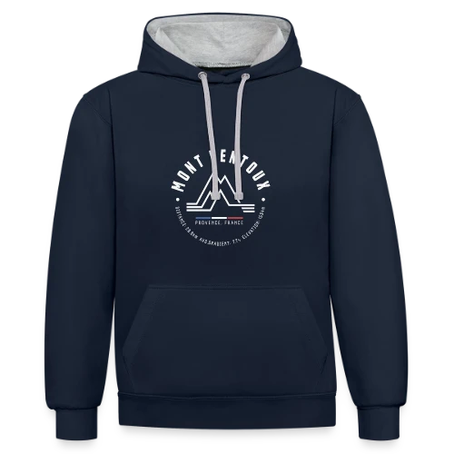Mont Ventoux - Le Géant de Provence Cyclisme - Sweat à capuche contrasté