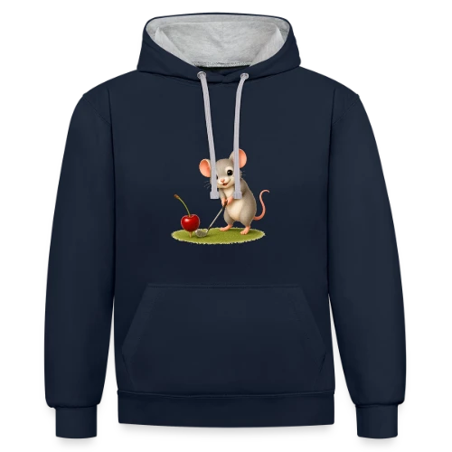 La Souris Golfeuse - Sweat à capuche contrasté
