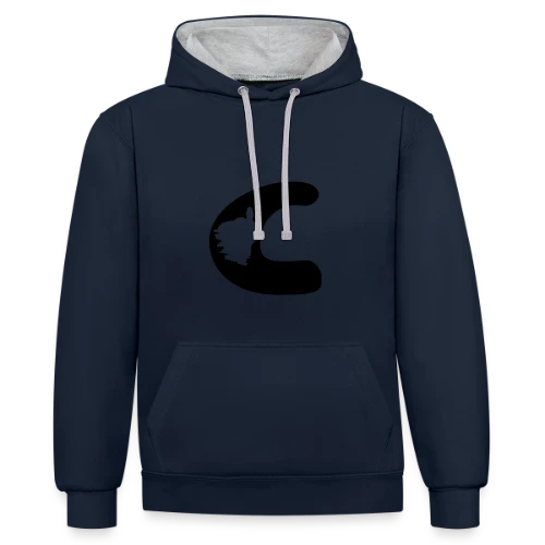 Lettre C Carte Corse - Sweat à capuche contrasté
