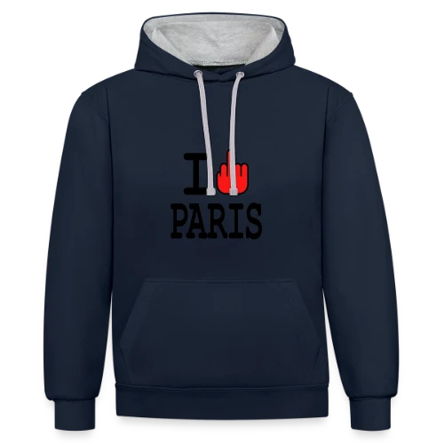 Anti-Paris Dégouté - Sweat à capuche contrasté