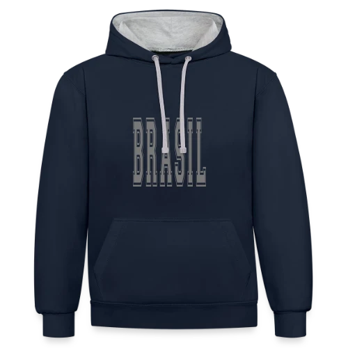 Fierté Brésilienne Football - Sweat à capuche contrasté