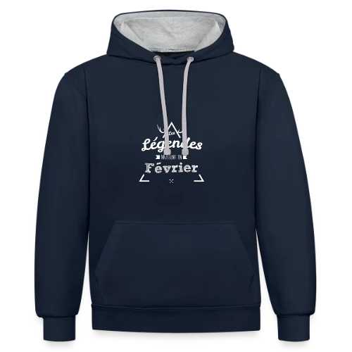 Février : Le Mois des Légendes - Sweat à capuche contrasté