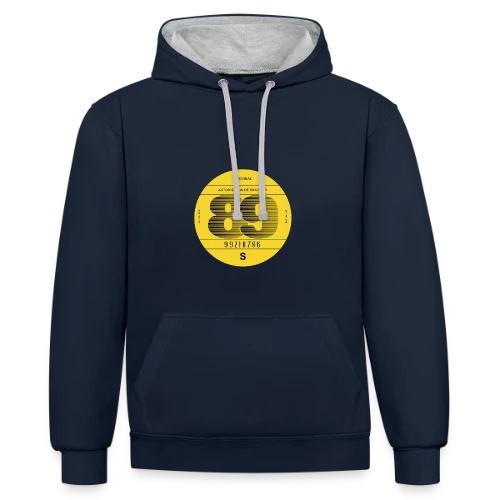 Voiture Vintage France 1989 - Esprit Rétro - Sweat à capuche contrasté