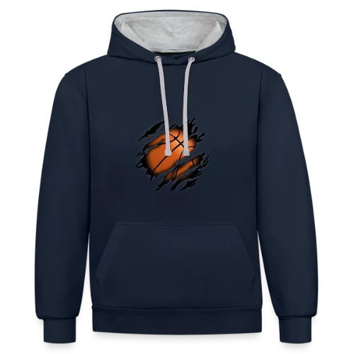 Le Basketball en Moi - Esprit Sportif - Sweat à capuche contrasté