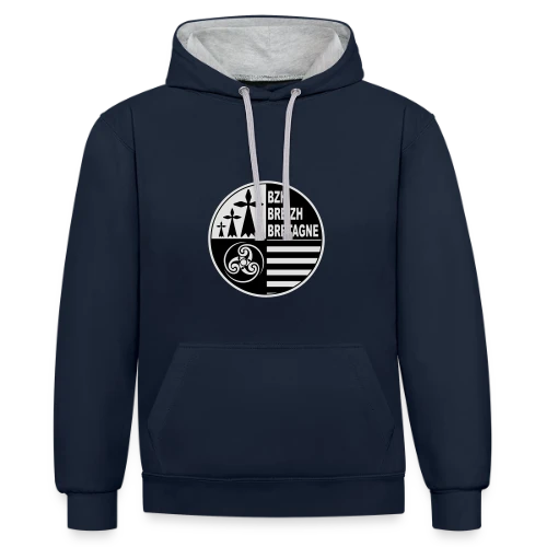 Emblème Breton Breizh - Sweat à capuche contrasté