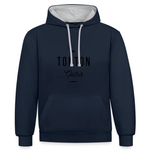 Tonton Ours - Sweat à capuche contrasté