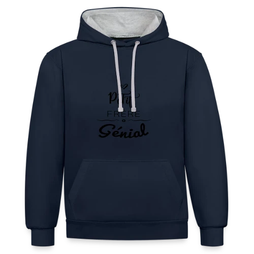 Petit Frère Génial - Sweat à capuche contrasté