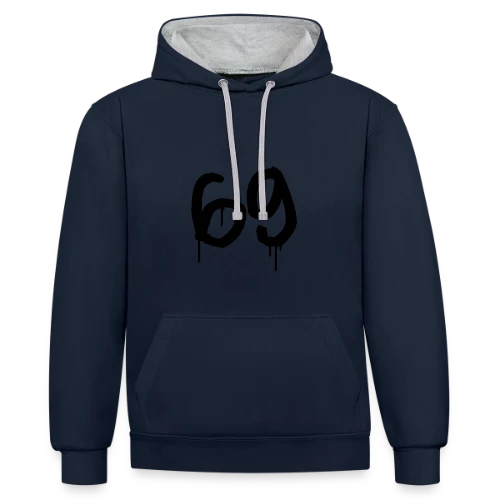 Numéro 69 Graffiti - Sweat à capuche contrasté