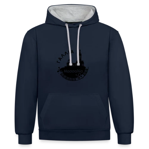 Marseille Grecque Antique - Sweat à capuche contrasté
