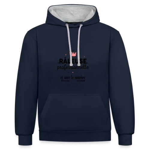T-shirt Râleuse Professionnelle - Sweat à capuche contrasté