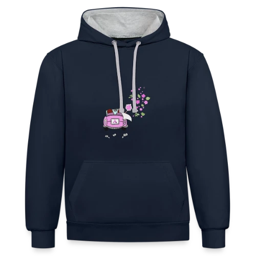 Célébration Mariage - Sweat à capuche contrasté