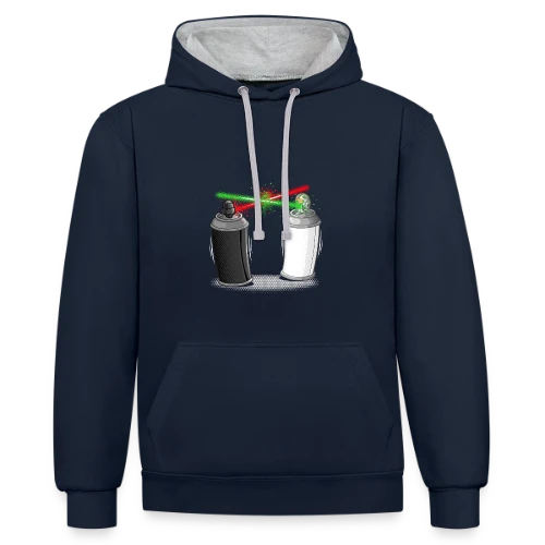 Graffiti Urbain - Sweat à capuche contrasté