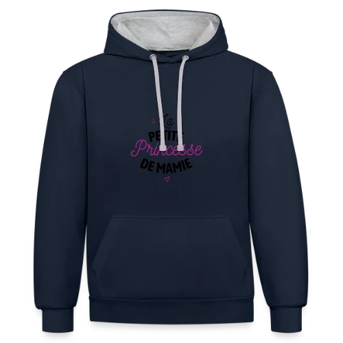 Ma Princesse de Mamie Adorée - Sweat à capuche contrasté