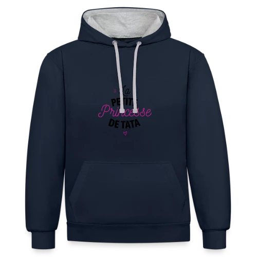 Ma Princesse de Tata - Sweat à capuche contrasté