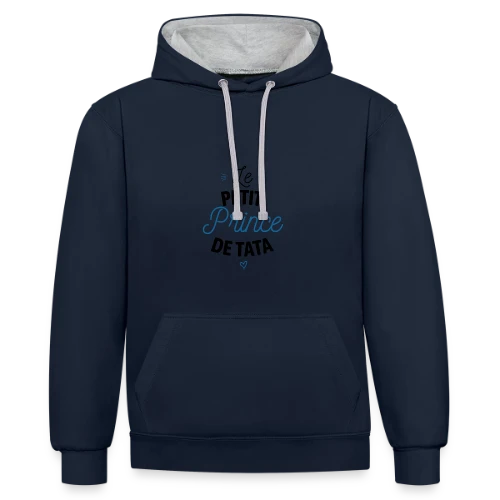 Mon Petit Prince de Tata - Sweat à capuche contrasté