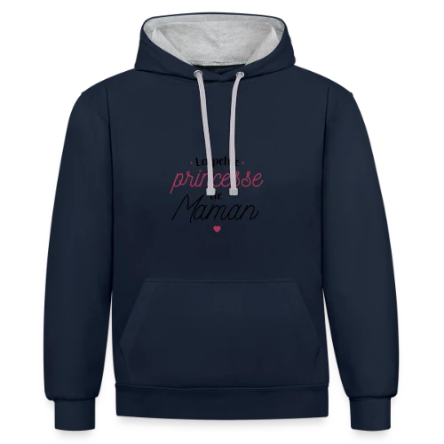 Ma Petite Princesse de Maman - Sweat à capuche contrasté