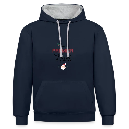 Mon Premier Noël - Sweat à capuche contrasté