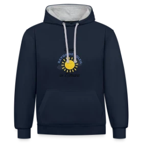 Maquette de Marraine : Mon Rayon de Soleil — Sweat à capuche contrasté à imprimer et personnaliser