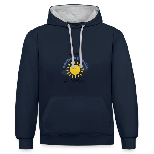 Marraine : Mon Rayon de Soleil - Sweat à capuche contrasté