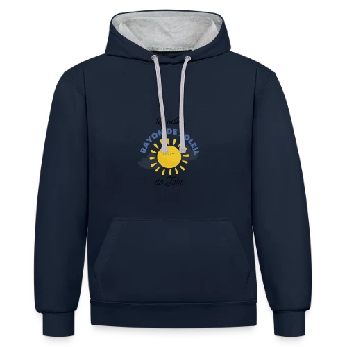 Le Rayon de Soleil de Tata - Sweat à capuche contrasté