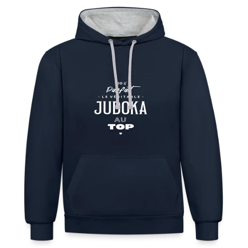 Judoka au Top : La Légende du Dojo - Sweat à capuche contrasté