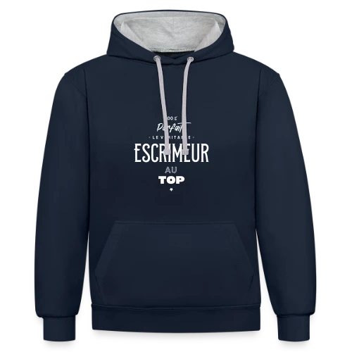 Escrimeur d'Élite - Sweat à capuche contrasté