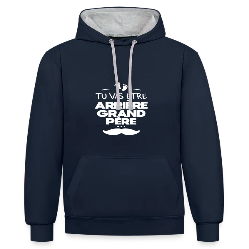 Le Super Futur Arrière-Grand-Père - Sweat à capuche contrasté