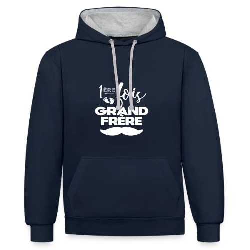 T-shirt Futur Grand Frère - Sweat à capuche contrasté