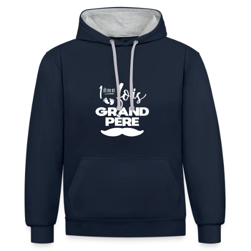 Futur Grand-Père - Sweat à capuche contrasté